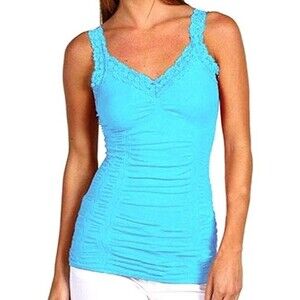 Mopas Womens Lace Trim Babydoll Tank Top Cami One Size Soft Girl